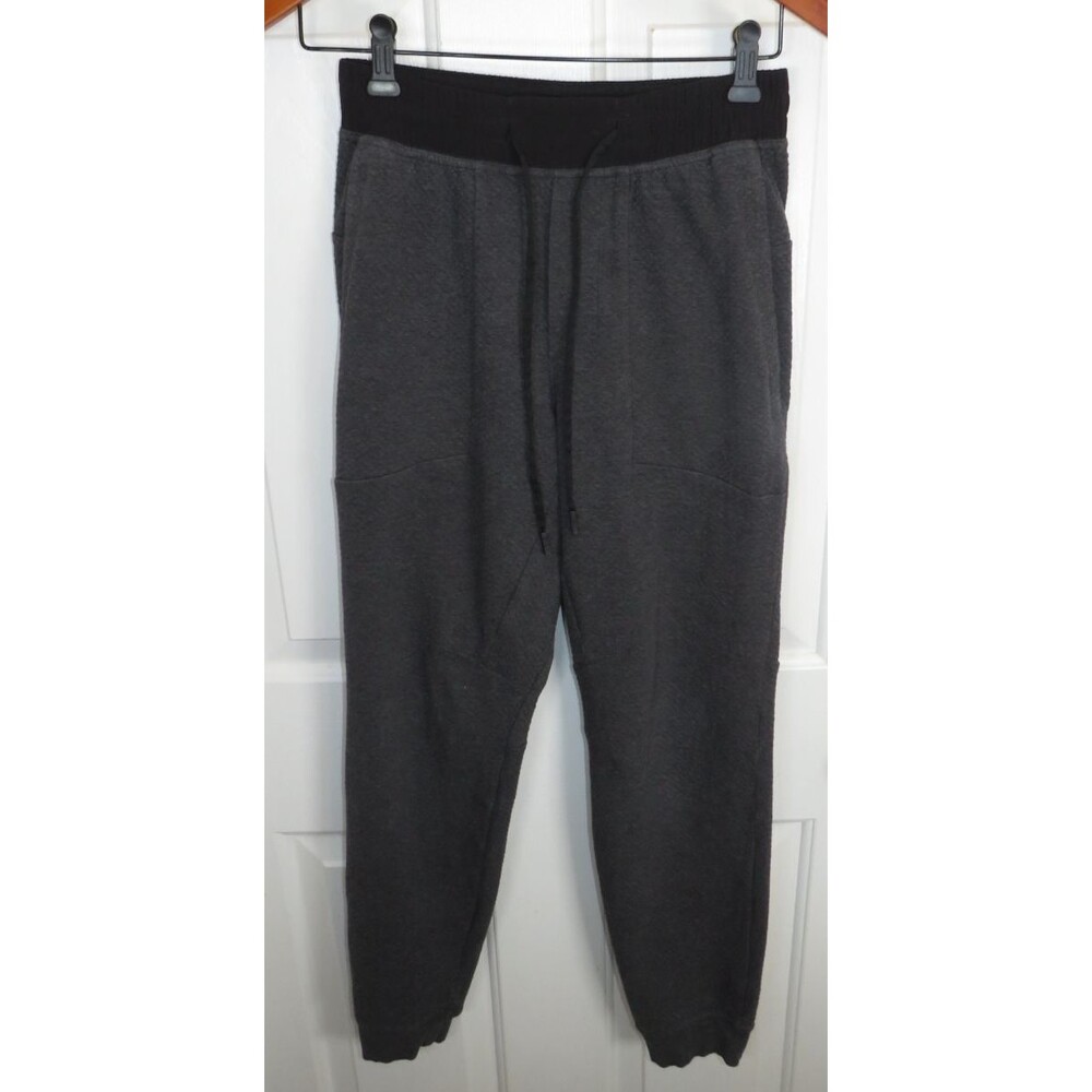 Lululemon Heather Black 28" At Ease Jogger Athletic Elastic Waist Textured XS